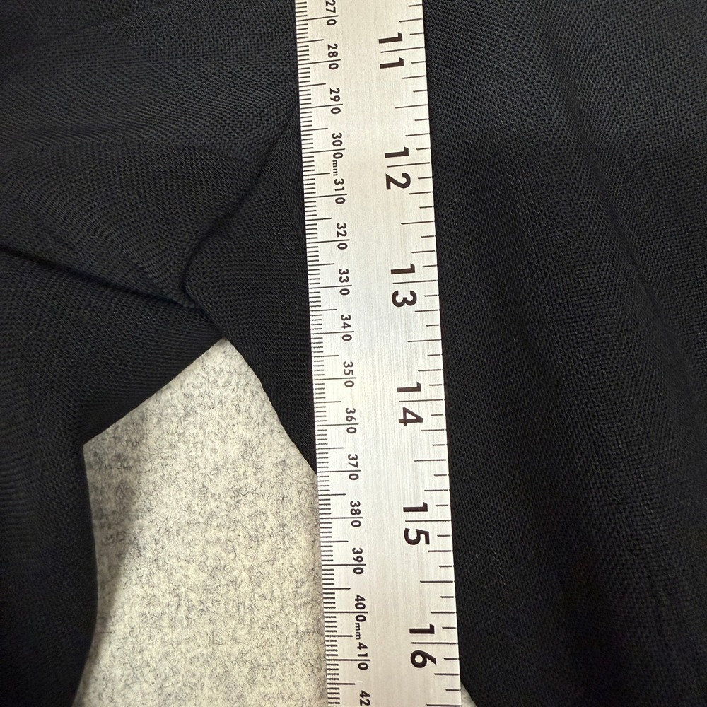 Ann Tjian for Kenar Wide Leg Trousers Size L Black Elastic Drawstring Lined Pant - Picture 5 of 10